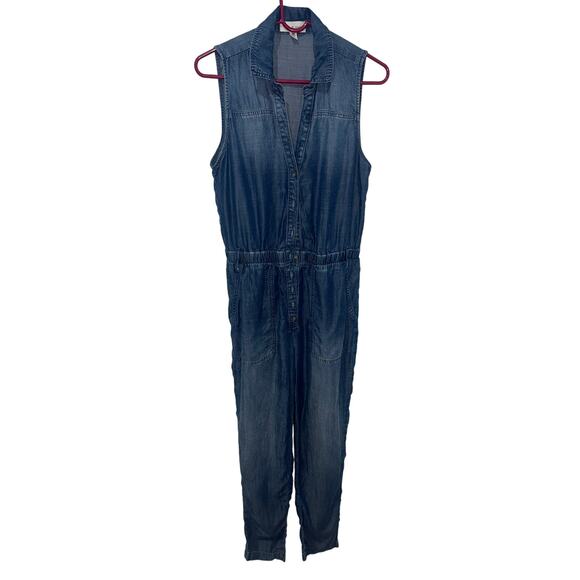 Anthropologie Cloth & Stone jean jumpsuit (no belt) size small - Picture 1 of 3